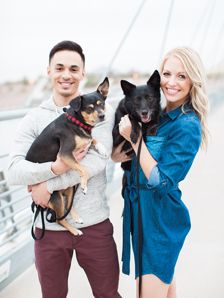 engagement shoot with dogs
