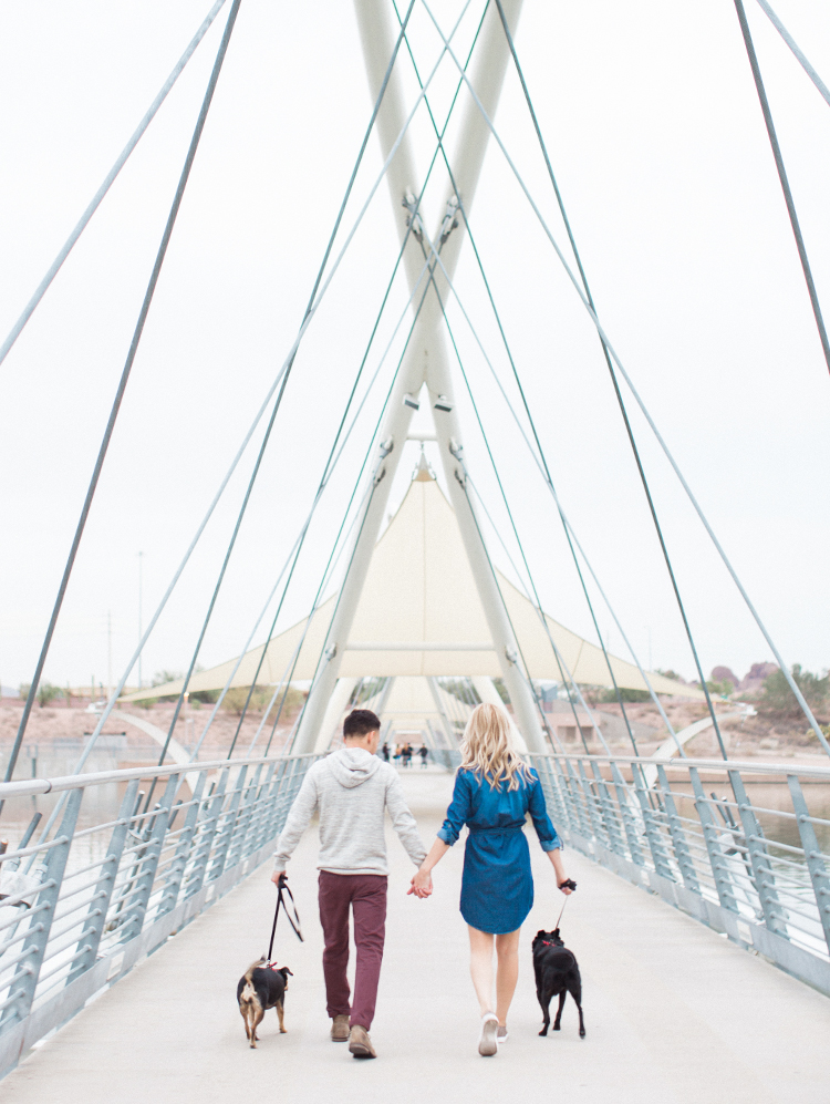 tempe engagement shoot with dogs