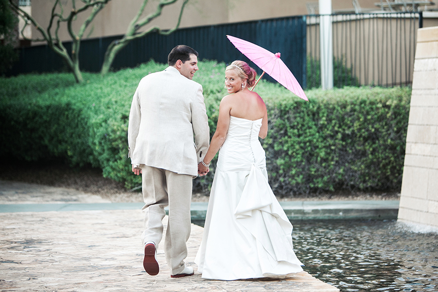 cheerful pink parasol