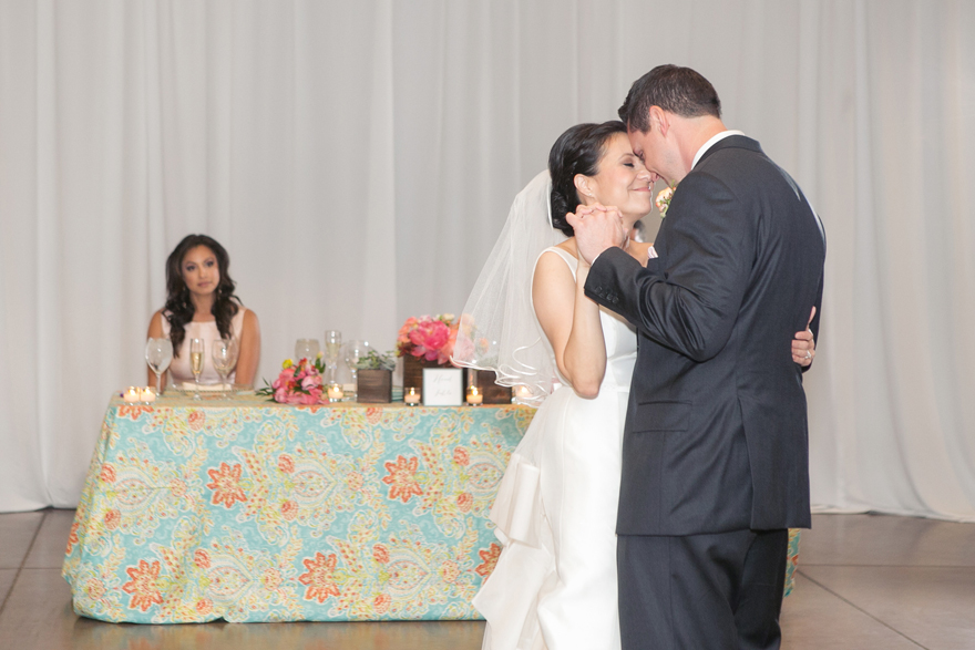Bride & groom's first dance at their wedding reception.