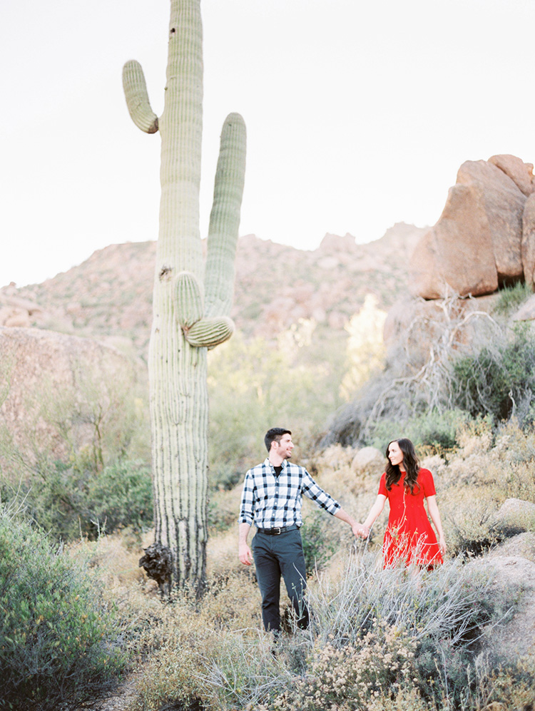 red dress in the desert