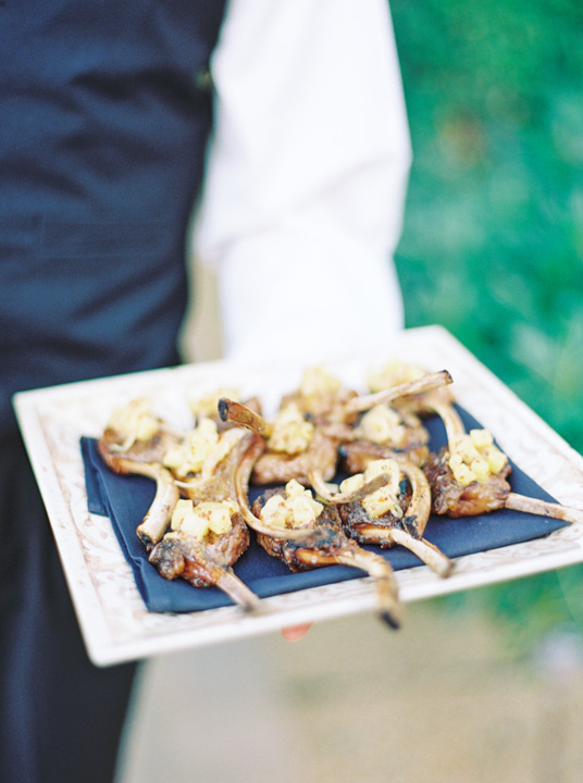 Wedding appetizer during cocktail hour. Wedding menu and cocktail hour ideas. 