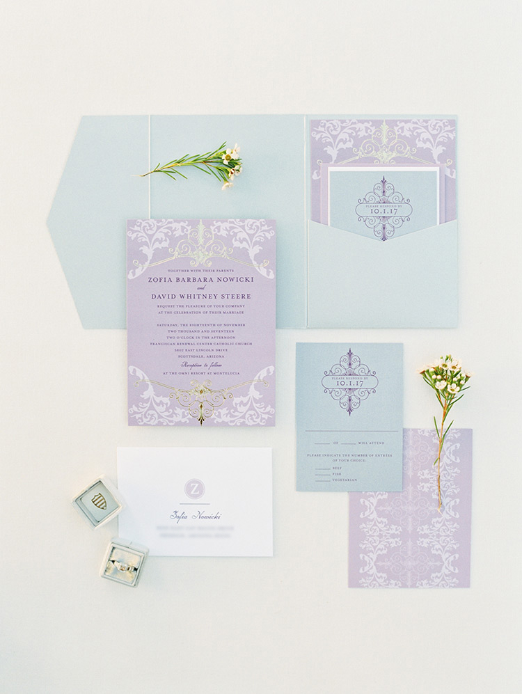 romantic wedding invitation suite