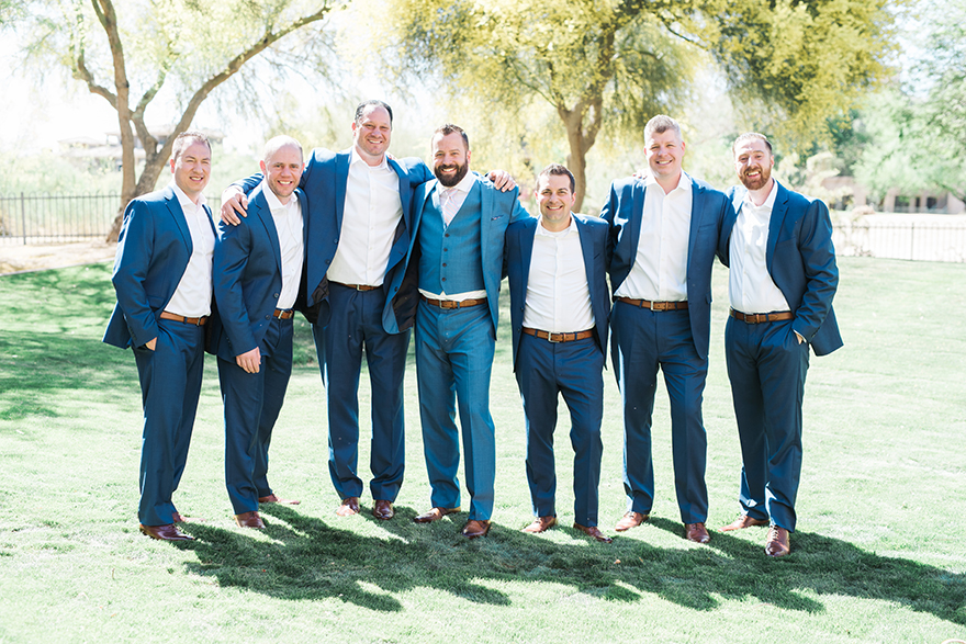 groomsmen in blue