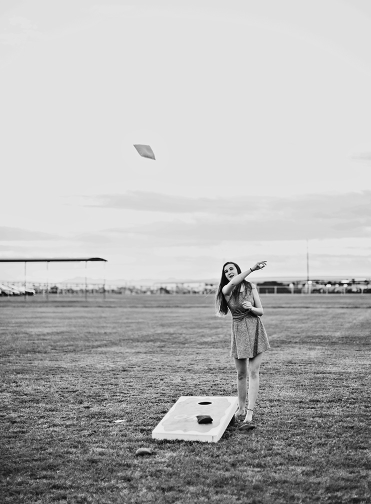 cornhole at a wedding reception