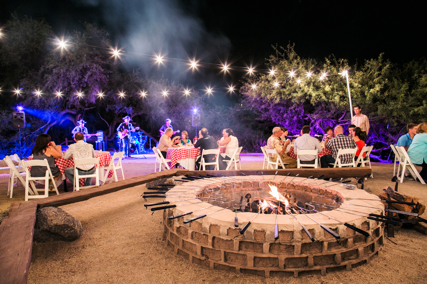 fire pit ready for s'mores