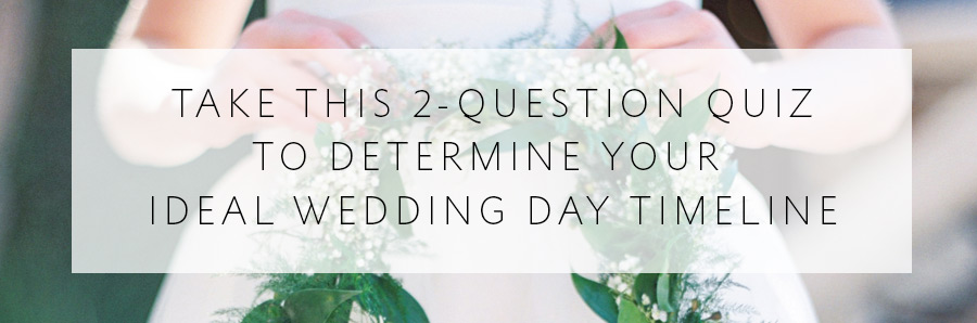 Ideal wedding day timeline