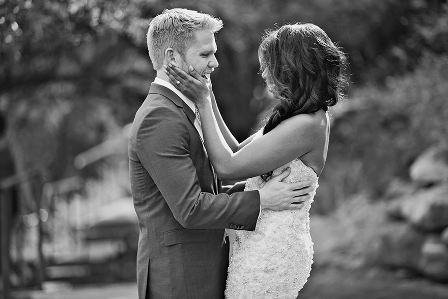 bride & groom first look
