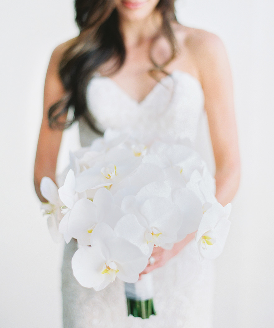 white orchid bouquet