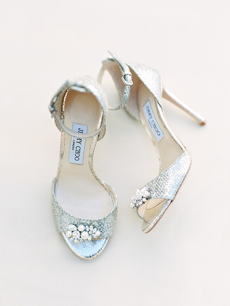sparkly Jimmy Choo wedding shoes