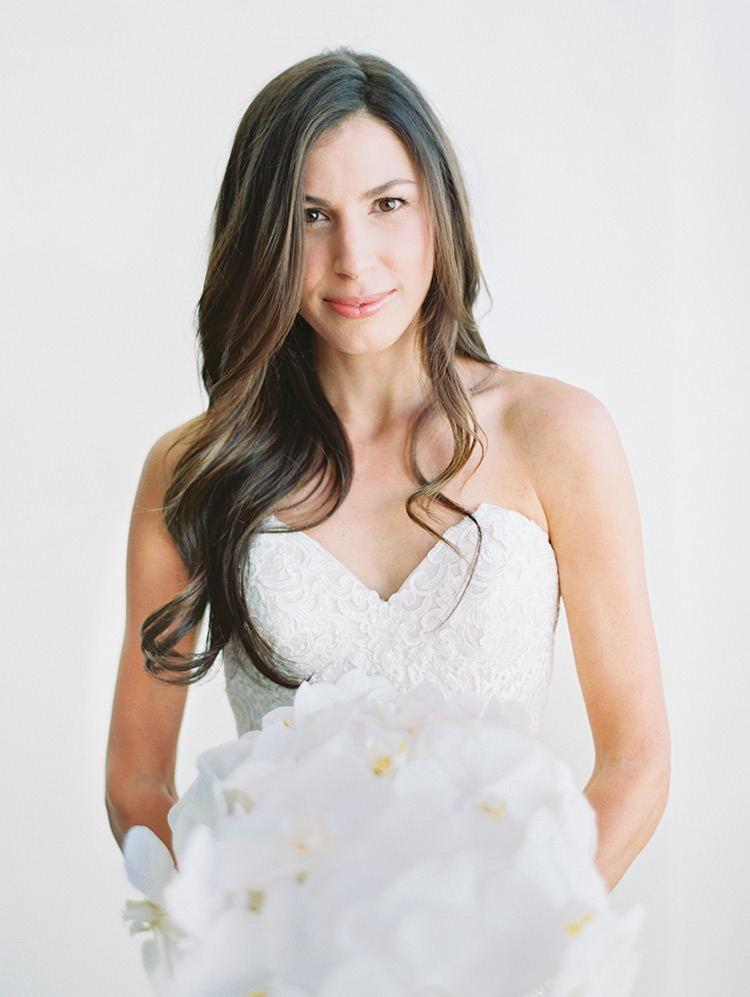 bridal beauty in white lace