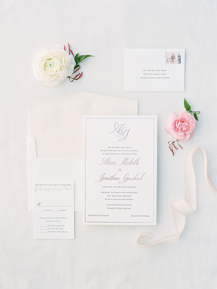 elegant and modern wedding invitation