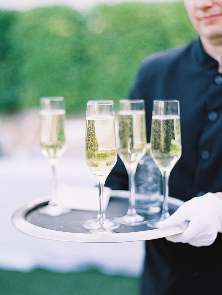 champagne at an elegant wedding at Omni Scottsdale Resort & Spa at Montelucia
