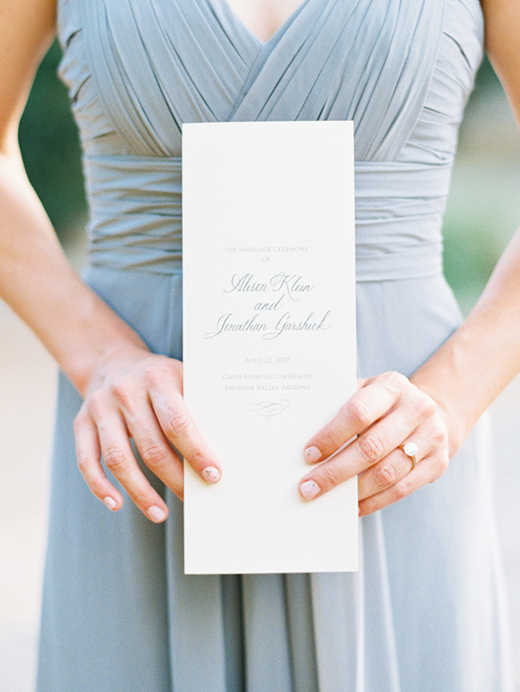 elegant wedding program