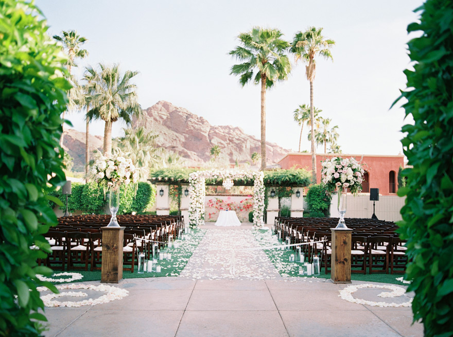 flower-filled outdoor wedding