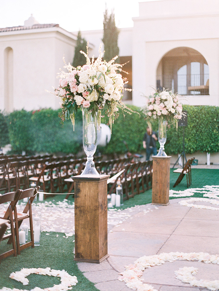 flower-filled outdoor wedding