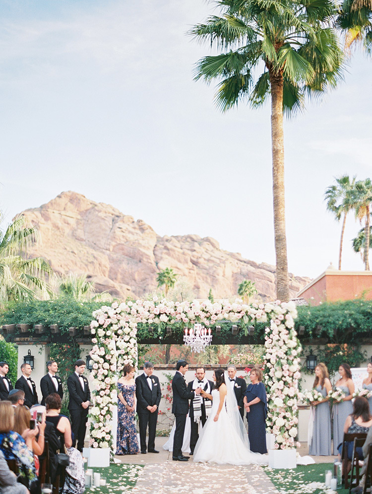 flower-filled outdoor wedding