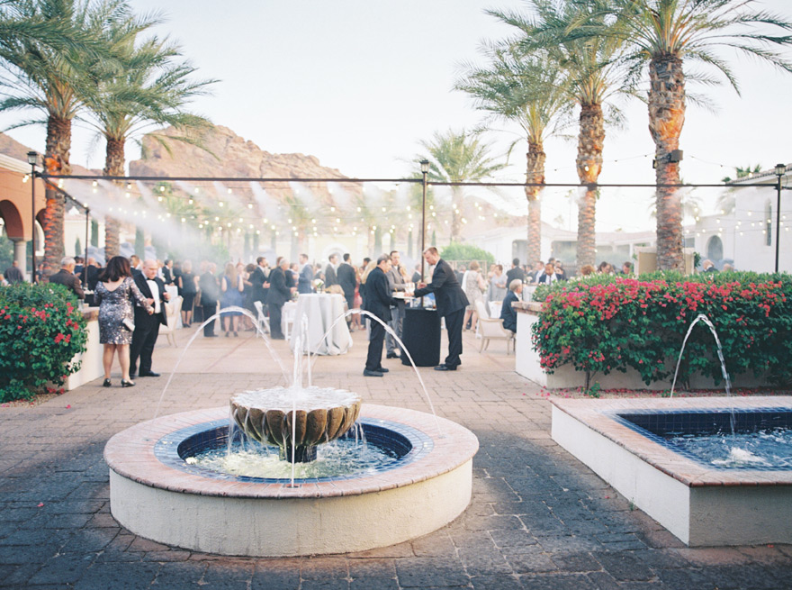 misters cooling a wedding reception at Omni Scottsdale Resort & Spa at Montelucia