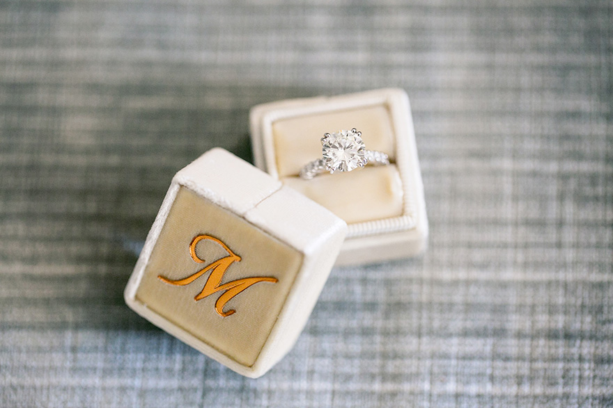 dazzling engagement ring in a Mrs. Box