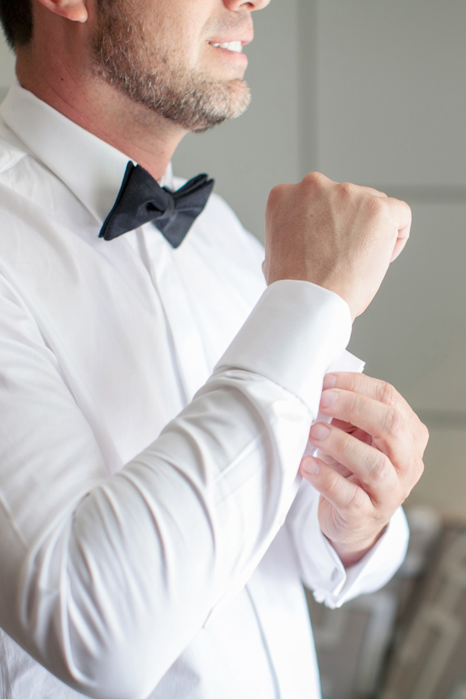 finishing touches for the groom