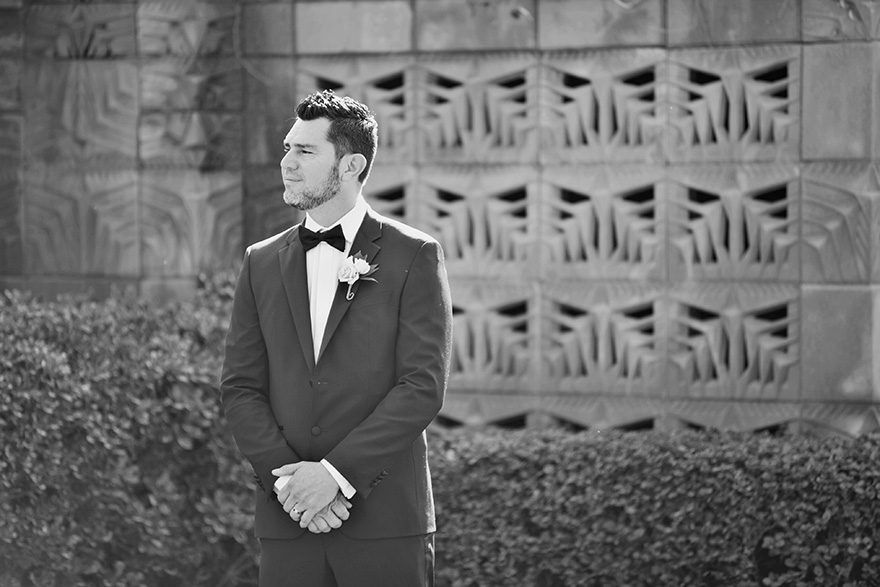 groom waiting for his bride