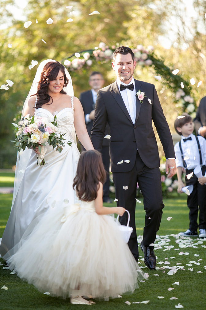 rose petals for the newlyweds