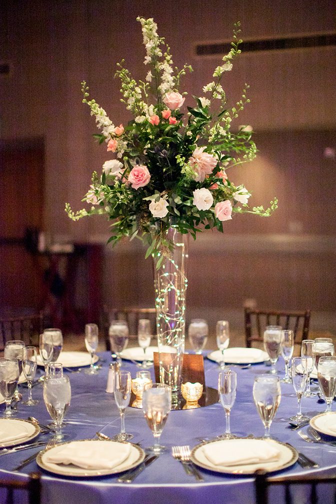 candlelit wedding reception