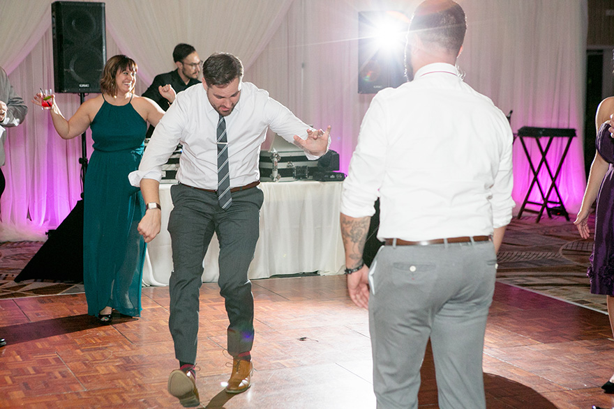 celebrating on the dance floor