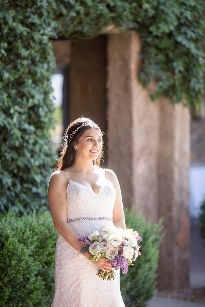 purple & white bouquet