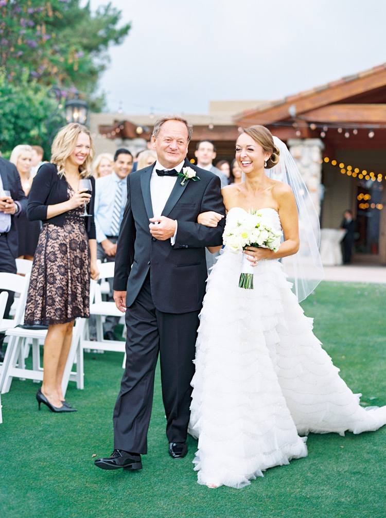 Bride laughs her way down the aisle! Outdoor wedding ceremony