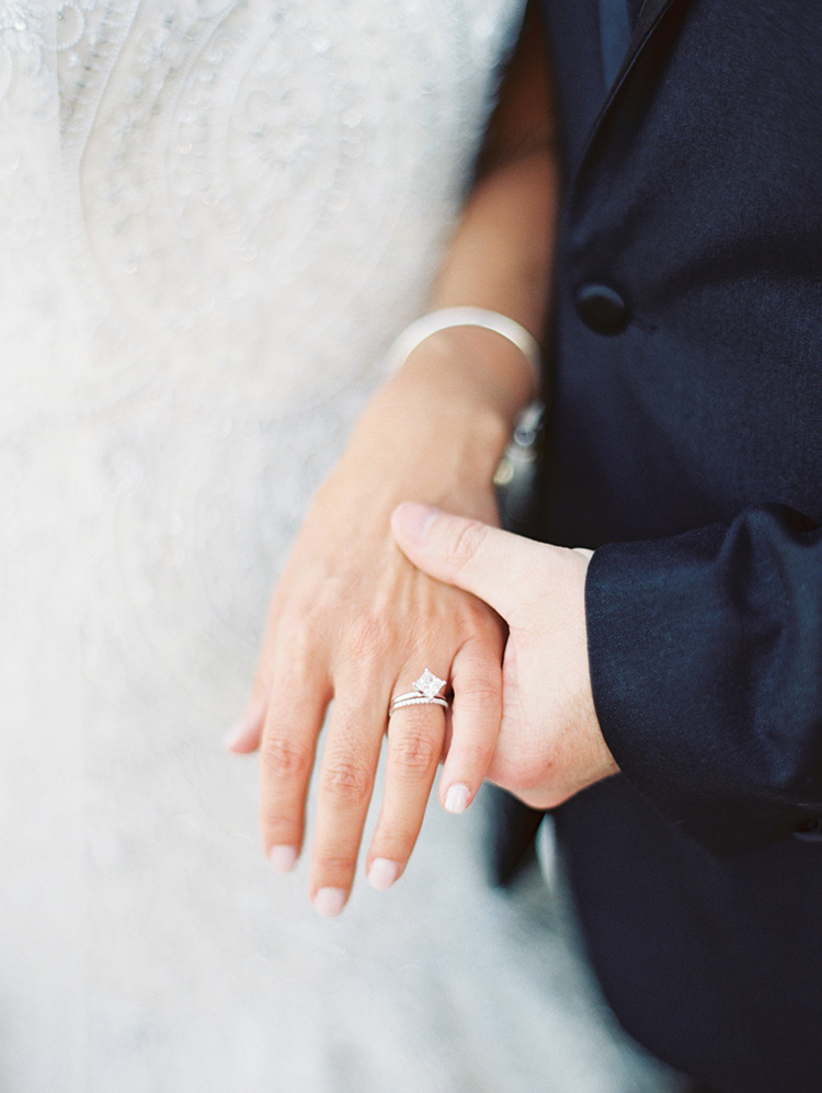 compass set, princess cut diamond engagement ring