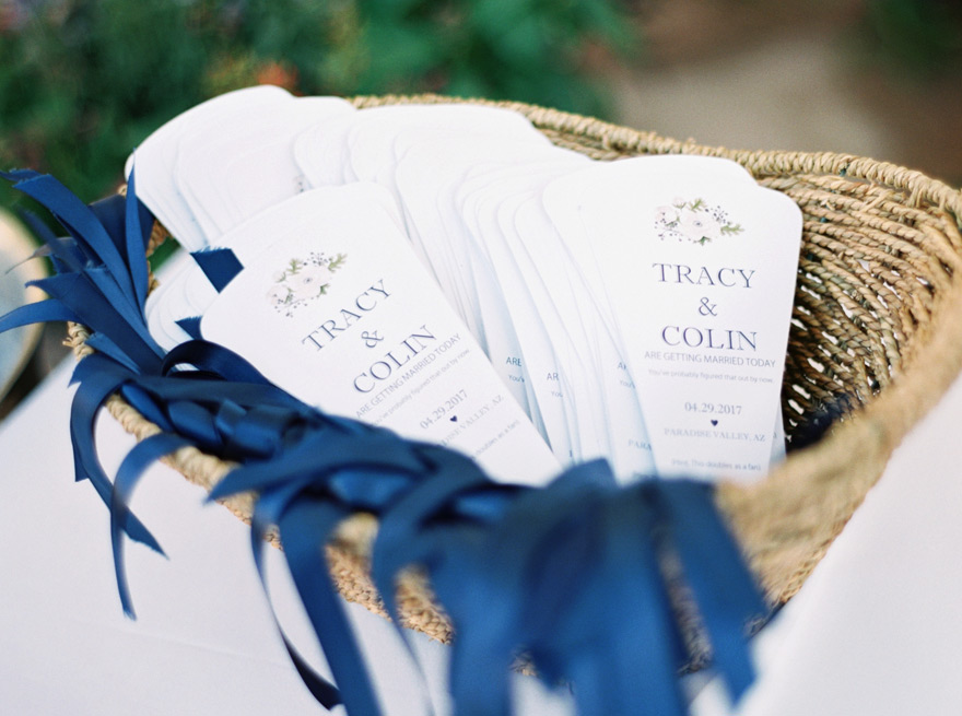 fan-shaped wedding programs