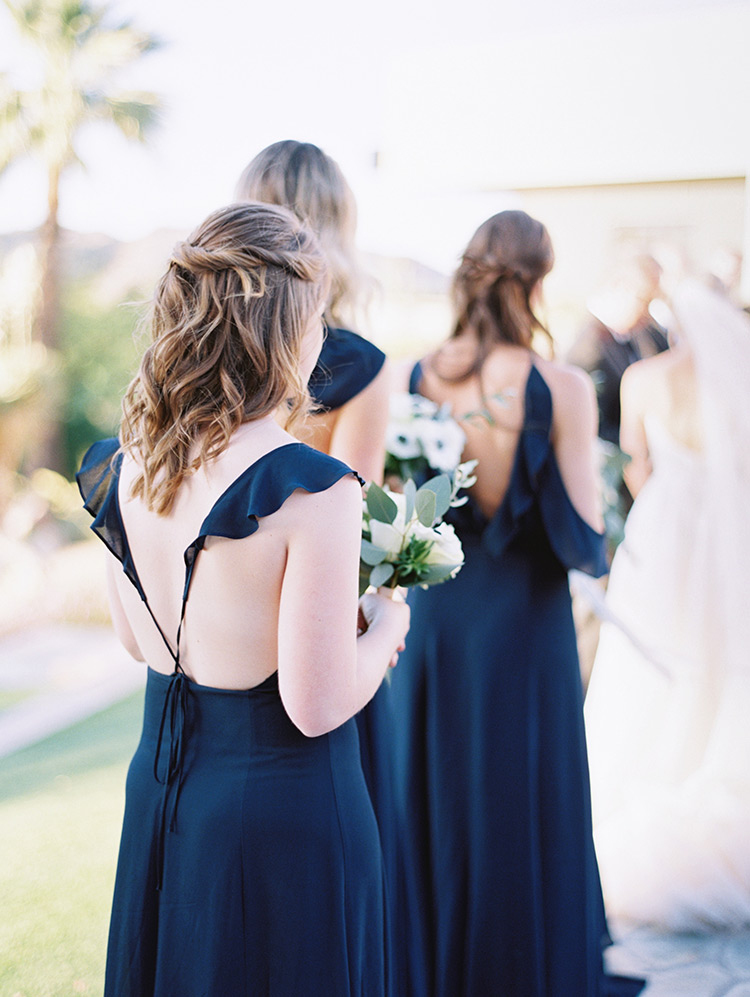bridesmaids in royal blue