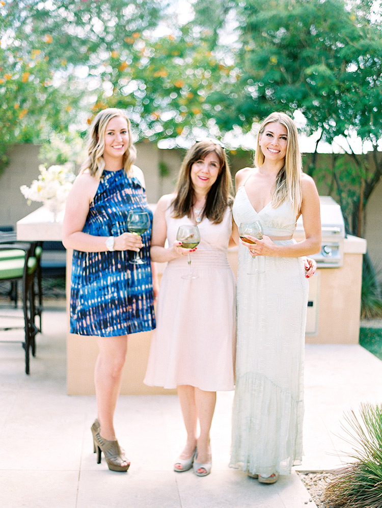 stylish guests at a baby shower