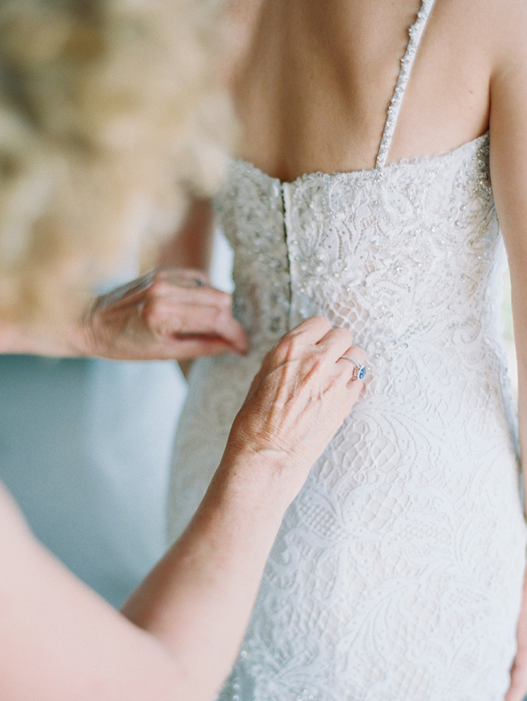 beaded ace & tulle wedding gown