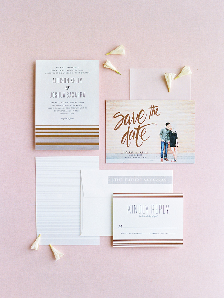 graphic, modern wedding stationery
