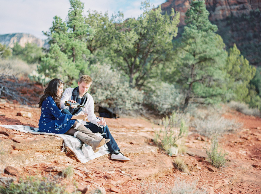 Sedona picnic with wine