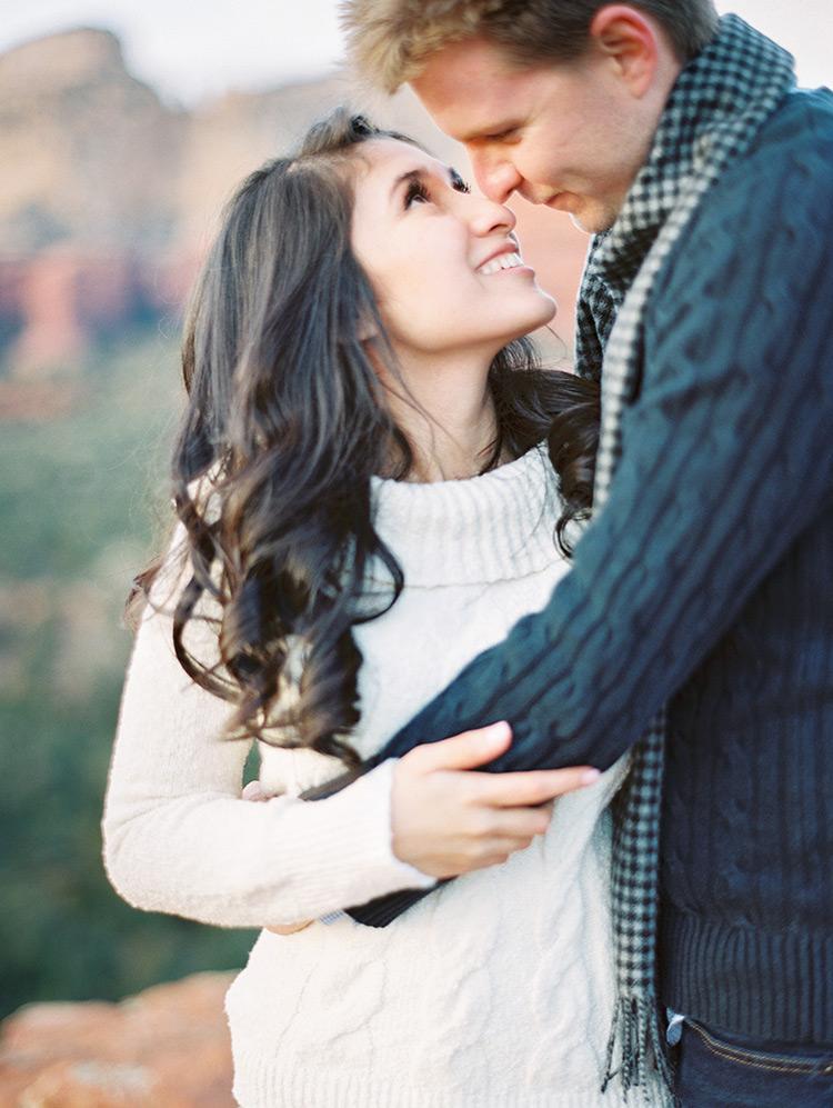 Rachel's Knoll Sedona winter engagement photos