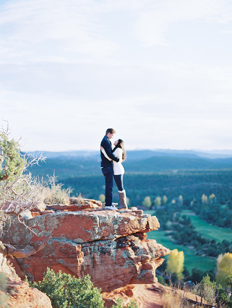 Rachel's Knoll Sedona winter engagement photos