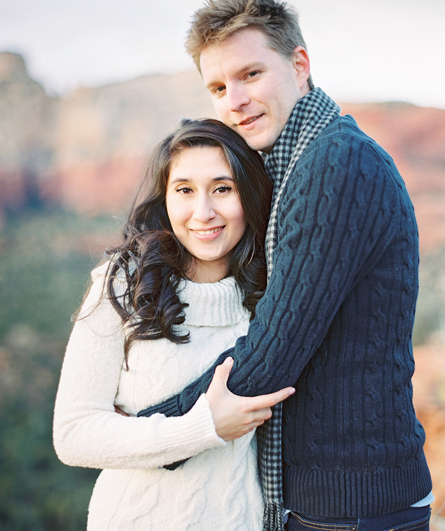 Rachel's Knoll Sedona winter engagement photos