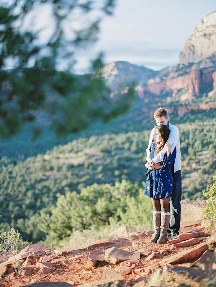 Rachel's Knoll Sedona winter engagement photos