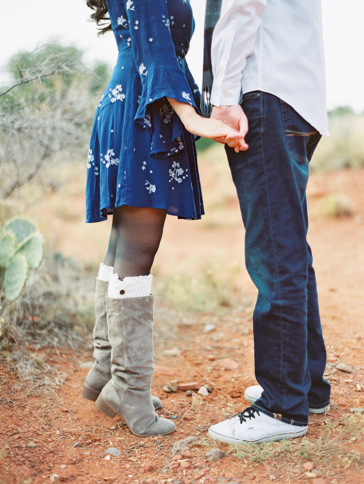 winter engagement shoot outfit