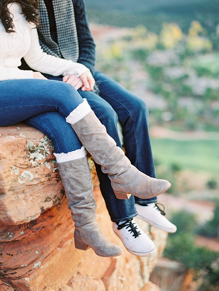 Rachel's Knoll Sedona winter engagement photos