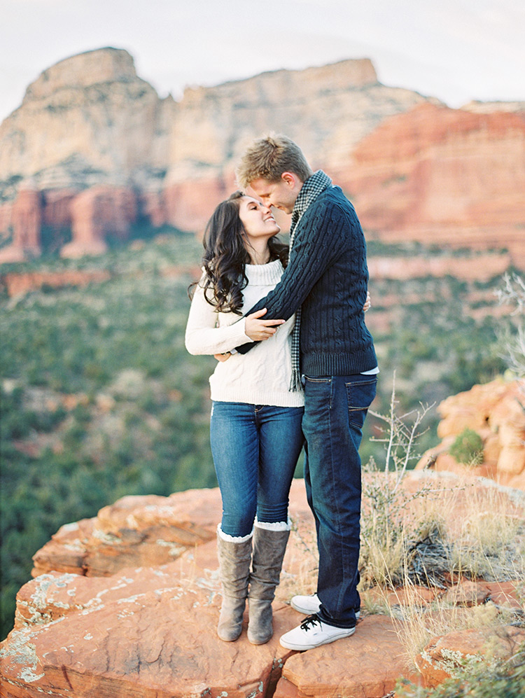 winter engagement shoot outfit