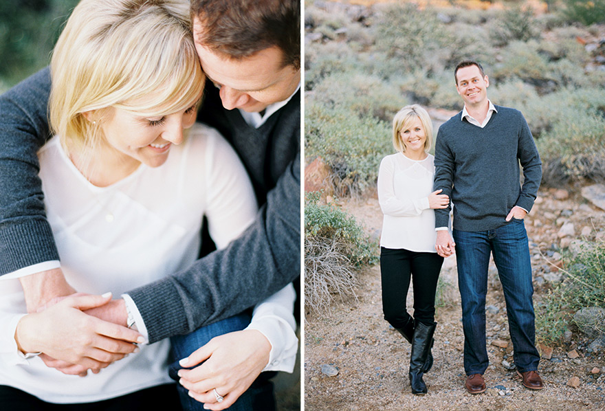 Rocky mountain session of classy couple sharing gentle moments together 
