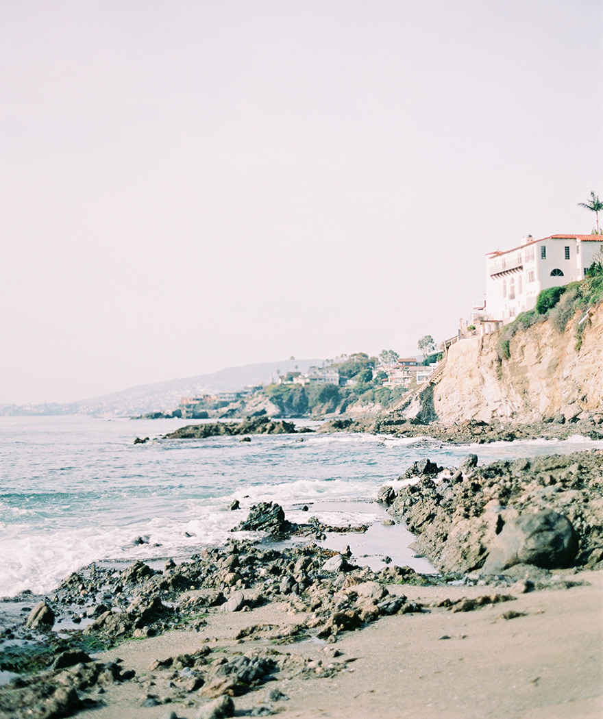 rocky beach and view of the city at Victoria Beach