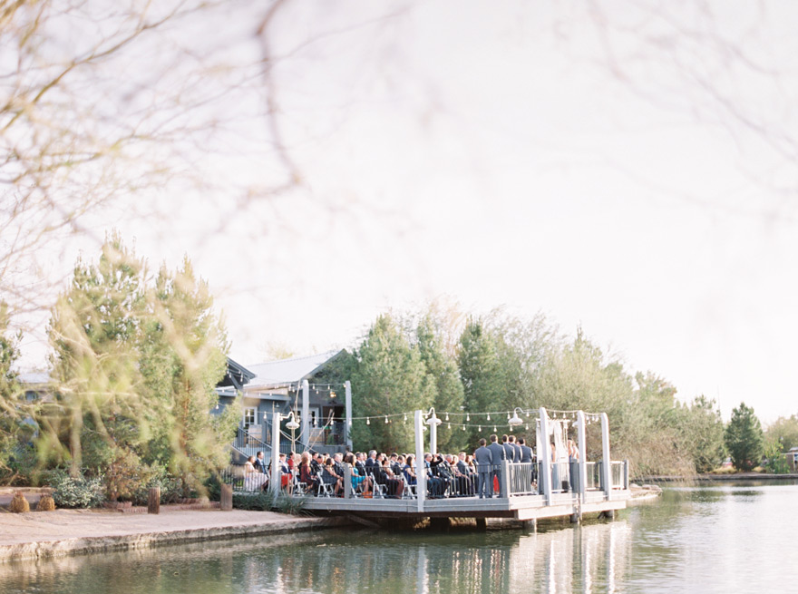 outdoor wedding ceremony on the lake