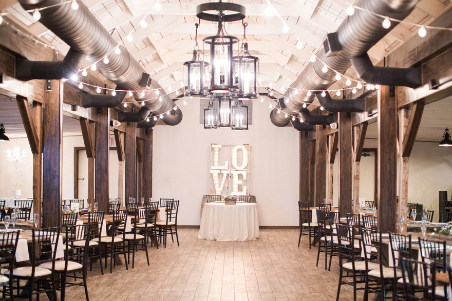rustic wedding reception in the Lake House