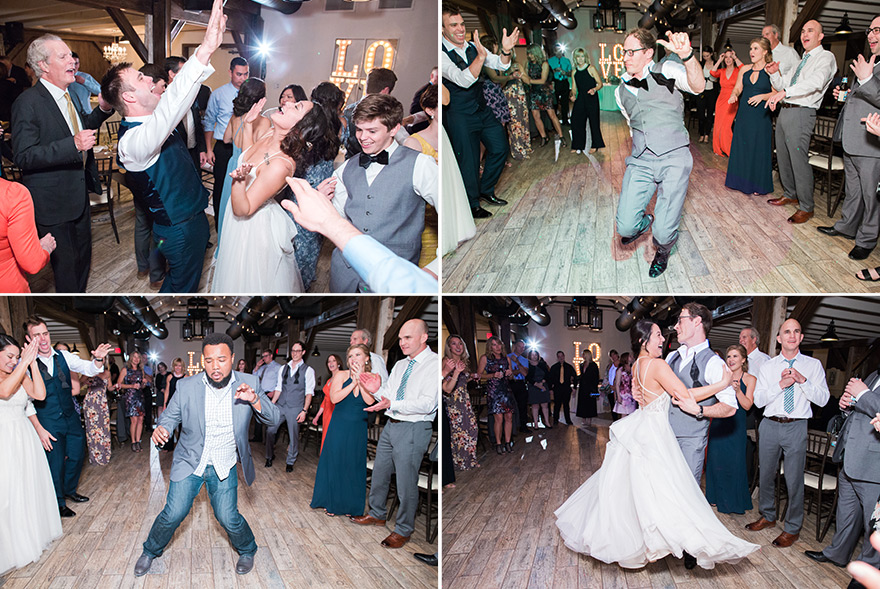 rustic wedding reception in the Lake House