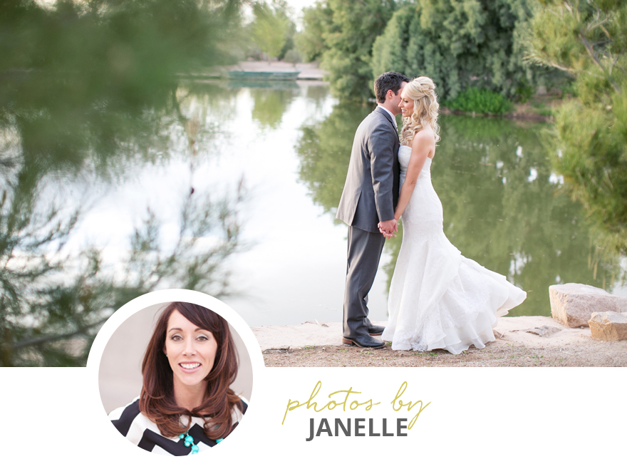 Bride and groom share sweet moment by lake front. Outdoor Windmill Winery wedding.